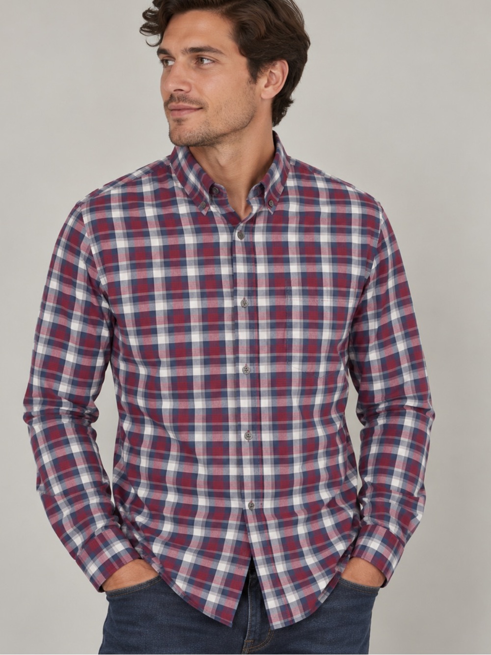 Banana Republic Men’s XL Plaid Shirt 100% Cotton Preppy Heritage Lumberjack
